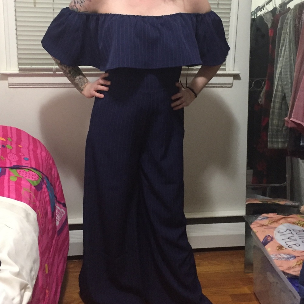 NWT Off Shoulder Wide leg Jumpsuit